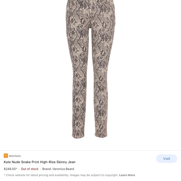 Veronica Beard High -Rise Skinny Jeans NWT. Size 26 - Picture 1 of 5